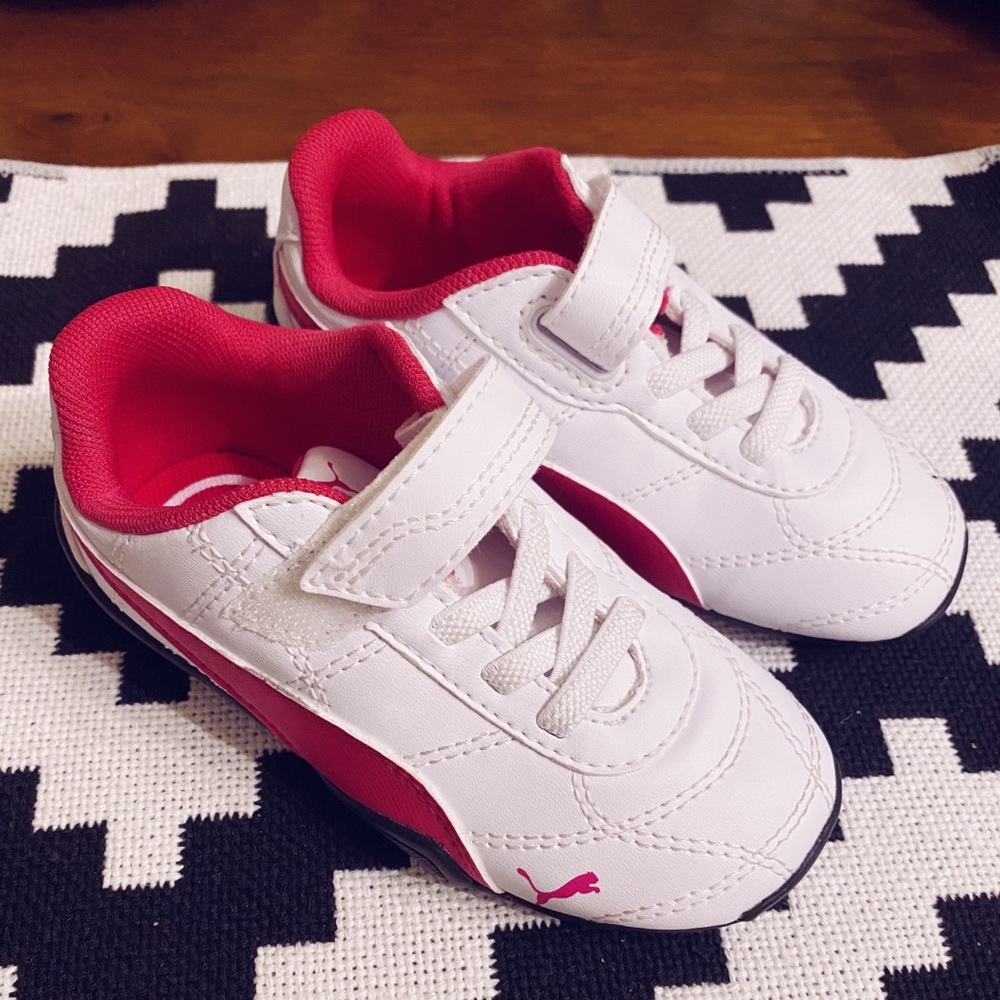 Puma pink and white size 8C